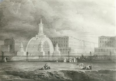 The Proposed Triumphal Arch from Portland Place to Regent